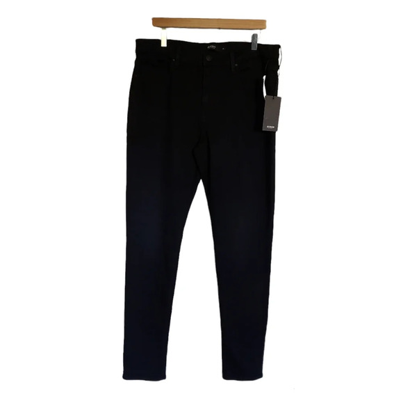 Hudson jeans Size 36 Color: black rinse Style:M402zdrc zack Skinny Fit - Picture 2 of 11